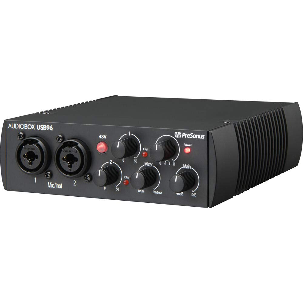 PreSonus AudioBox USB 96 Recording Bundle with Studio Monitors, Condenser Mic, Isolation Shield & Software – Complete Home Studio Kit for Music Production & Podcasting