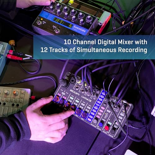 Zoom LiveTrak L6 Digital Mixer/Recorder, Battery Powered, 32-Bit Float, 10-Channels, 2 Combo + 4 Stereo Inputs, MIDI, Effects, Sound Pads, 3-Band EQ, Audio Interface, For Music & Streaming