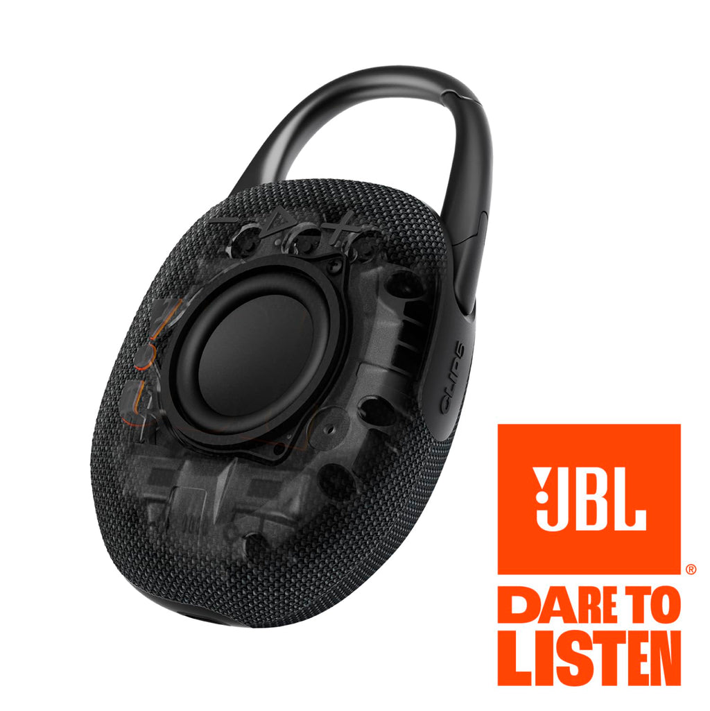 JBL Clip 5 - Ultra-Portable, Waterproof & Dustproof Bluetooth Speaker, Big Pro Sound with Punchy bass, Integrated Carabiner, Up to 12 Hours of Play, Made in Part with Recycled Materials (Black)