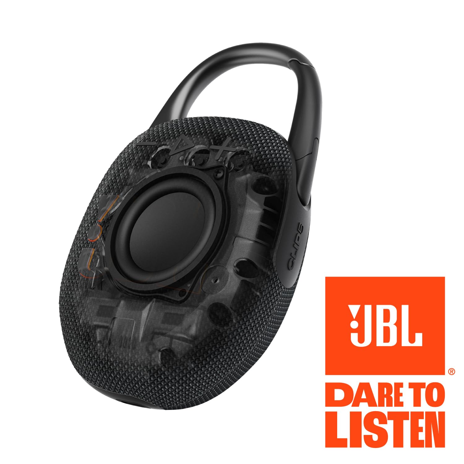 JBL Clip 5 - Ultra-Portable, Waterproof & Dustproof Bluetooth Speaker, Big Pro Sound with Punchy bass, Integrated Carabiner, Up to 12 Hours of Play, Made in Part with Recycled Materials (Black)