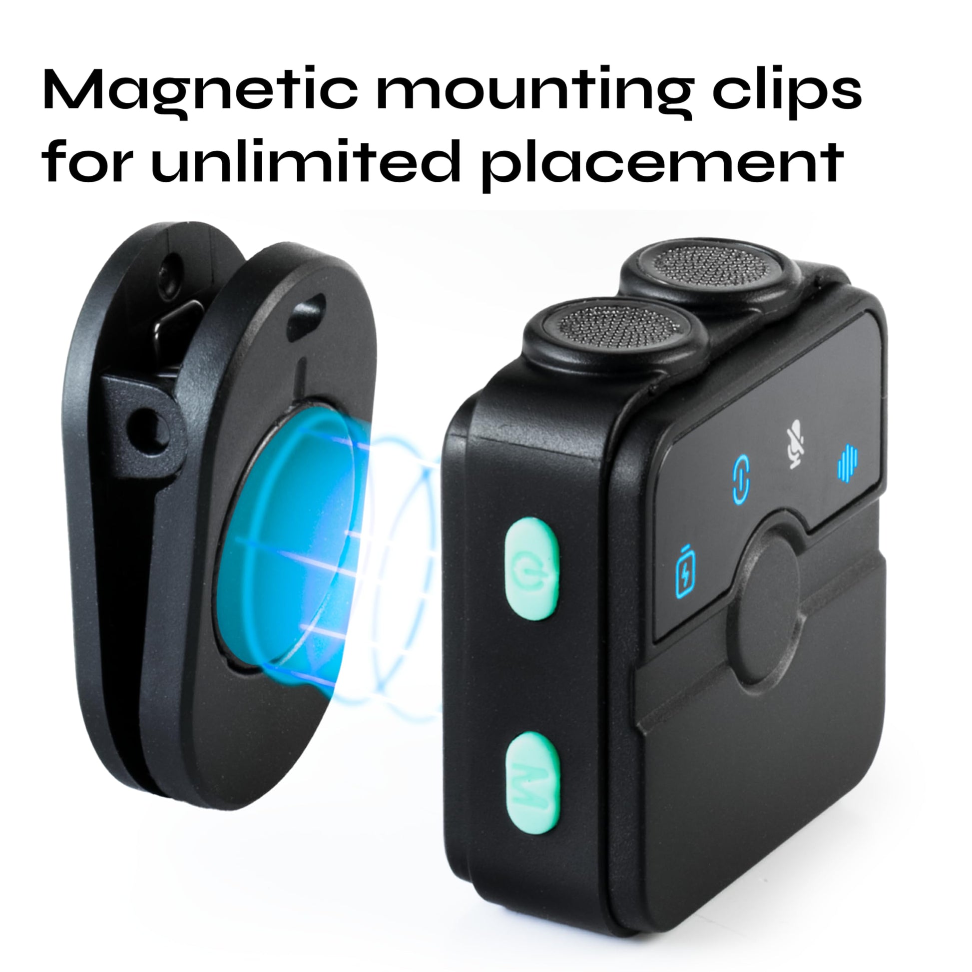 CreatorMic voice-enhancing mini wireless microphone for iPhone/Android/Camera - limiter, voice EQ, noise cancel, echo remove, magnetic mount – lapel mic clip on for video/vlog/YouTube/Tiktok