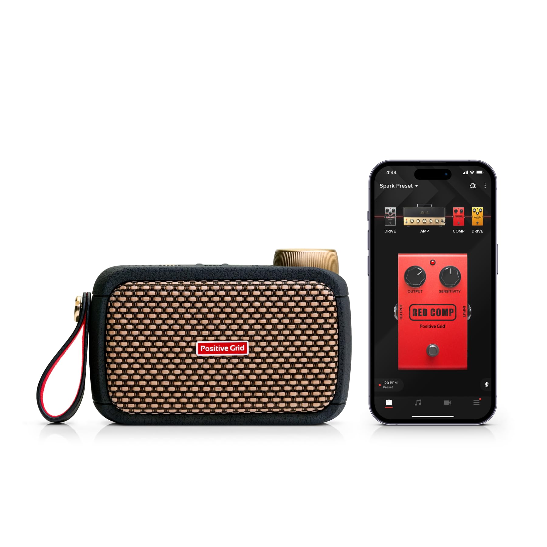 Positive Grid Spark GO 5W Ultra-Portable Smart Guitar Amp, Headphone Amp & Bluetooth Speaker with Smart App for Electric Guitar, Acoustic or Bass