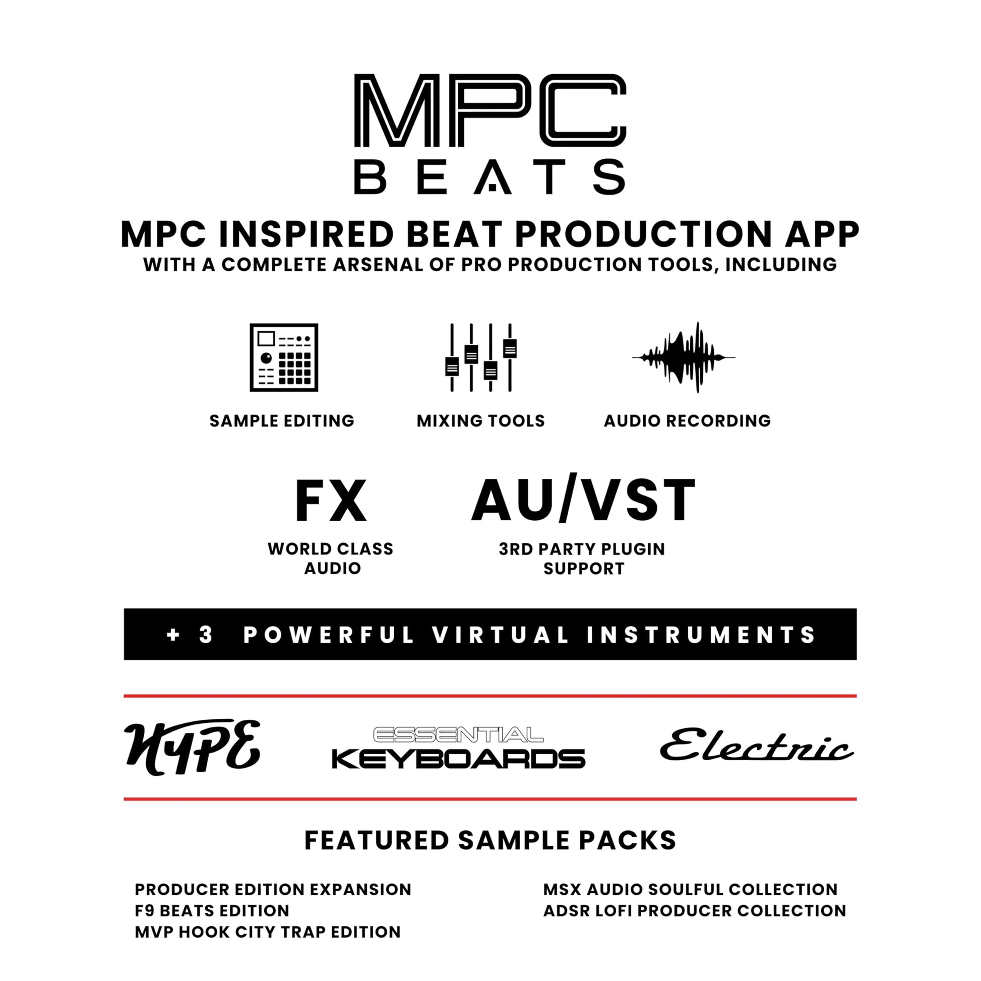Akai Professional MPK Mini MK3 - 25 Key USB MIDI Keyboard Controller With 8 Backlit Drum Pads, 8 Knobs, Music Production Software and Native Instruments Sound Package (NKS Integration), White