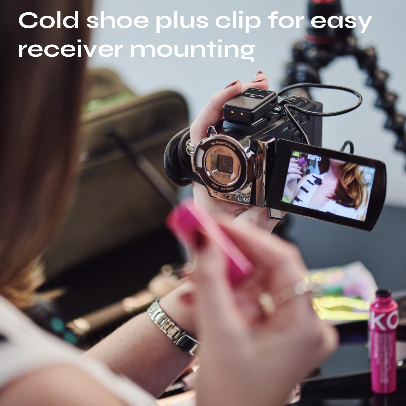 CreatorMic voice-enhancing mini wireless microphone for iPhone/Android/Camera - limiter, voice EQ, noise cancel, echo remove, magnetic mount – lapel mic clip on for video/vlog/YouTube/Tiktok