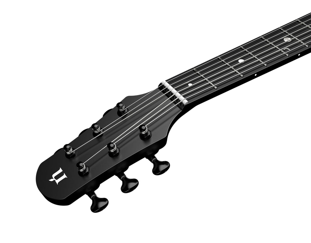 Natasha Carbon Fiber Acoustic Guitar, 38-inch Steel-string Guitarra,Durable Thin 6-string Guitar for Beginners (Cosmic Black)
